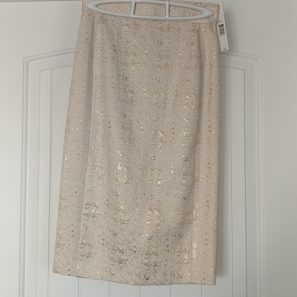NWT Antonoi Melani gold/ivory Khaya skirt,0